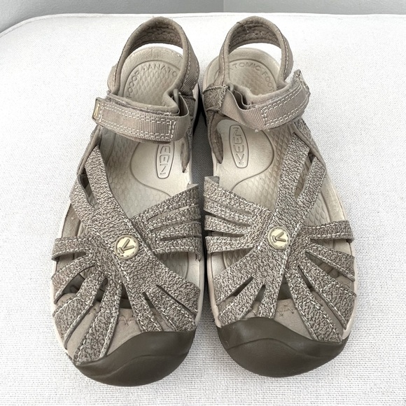 KEEN Women's Rose Strappy Sport Hiking Sandals Shoes Black Gray Size 8.5 - Picture 1 of 12